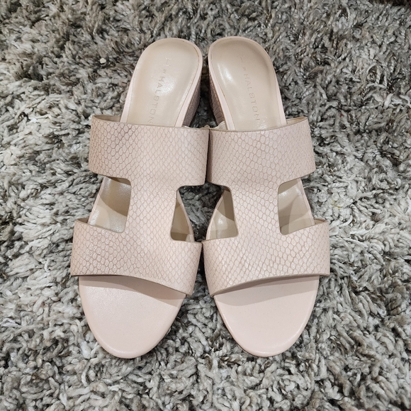 H by Halston Wedge Snake Slide Sandals - Picture 4 of 7